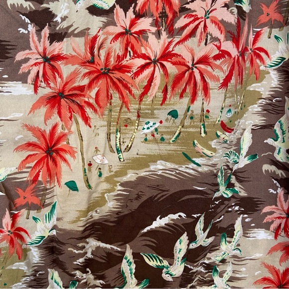 No Boundaries 90s Y2K Hawaiian print bird beach palm tree mini dress - Picture 2 of 6